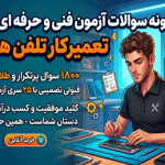 پکیج طلایی نمونه سوالات آزمون تعمیرکار تلفن همراه فنی حرفه‌ای (۱۸۰۰ سوال پرتکرار + قبولی تضمینی)